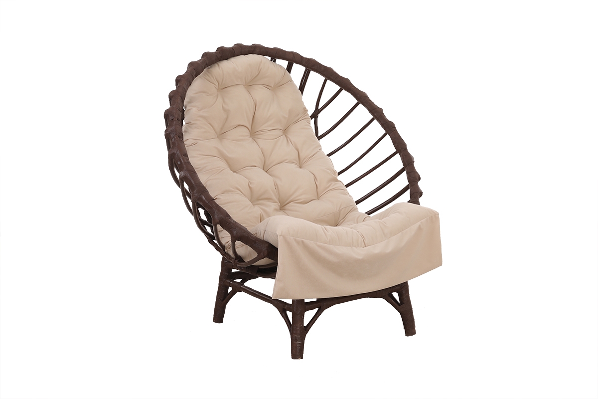 Vankúš do kresla Gardins III - béžová Hnedé prútené kreslo