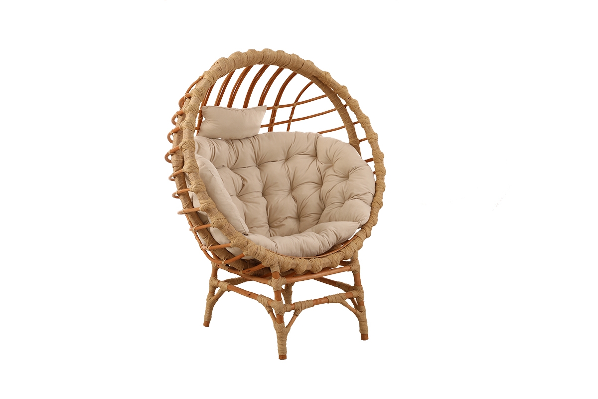 Vankúš z opierkou hlavy do fotela kokon - Béžová Vankúš z zaglowkiem do fotela kokon - Béžová