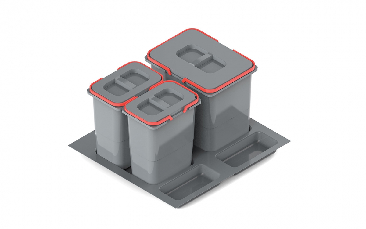 Zabudované odpadkové koše DZS 6 - 2 X Nádoba 7 L + 1 X Nádoba 15 L Vnútorný úložný priestor na odpady dla Skrinky DZS 6 - 2 X Vnútorný úložný priestor 7L + 1 X Vnútorný úložný priestor 15 L - Layman