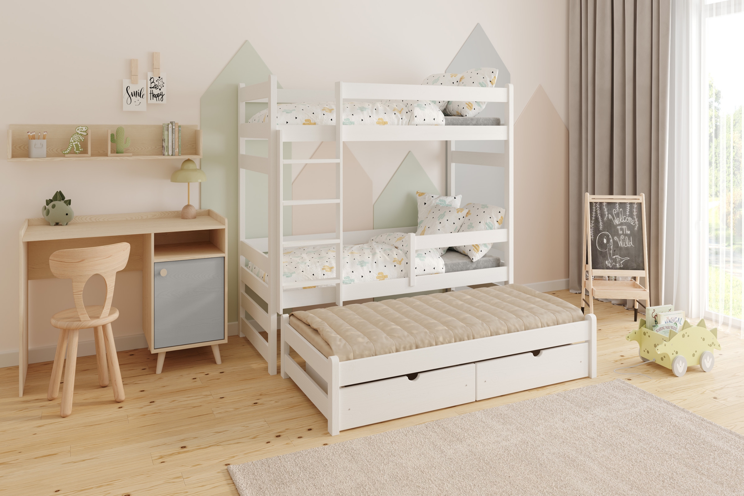 Závěsná police Marla 90 cm - pouštní písek police dziecieca Marla 90 cm - piasek pustyni