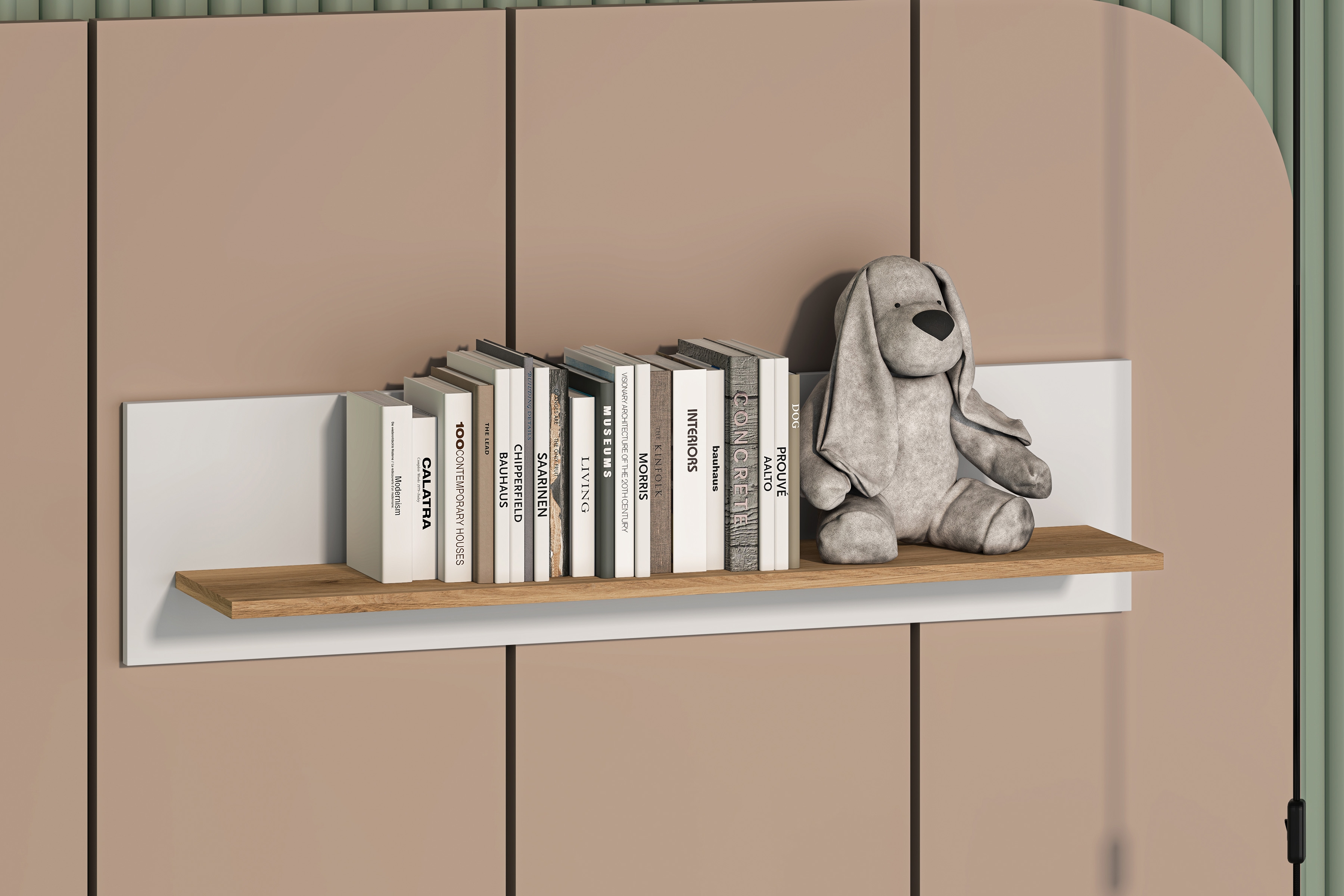 Police Gaoli 101 cm - bílá / dub castello police Gaoli 10 - 101 cm - Bílý / Dub castello