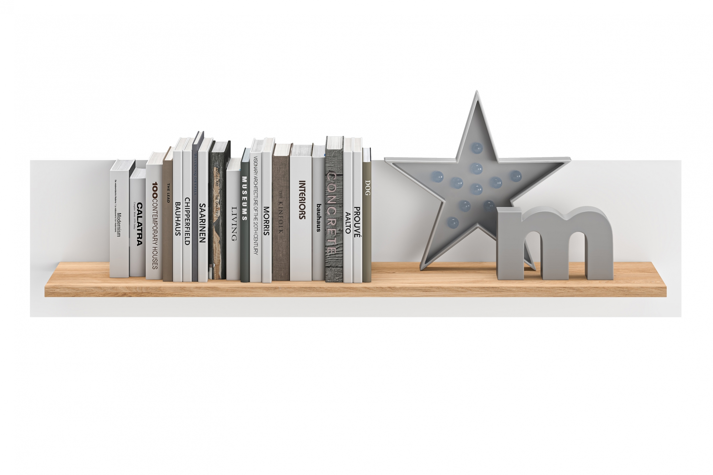 Police Gaoli 101 cm - bílá / dub castello police Gaoli 10 - 101 cm - Bílý / Dub castello