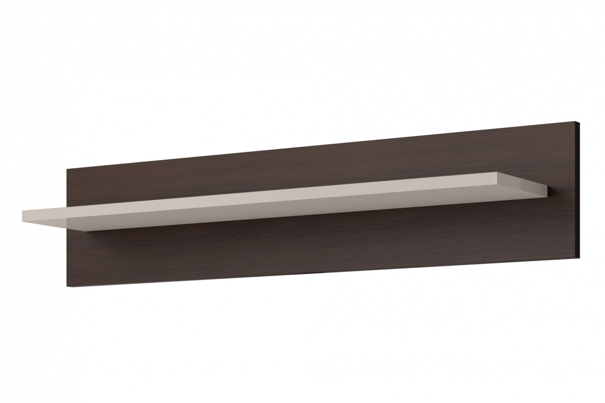 Polica krotka Magnus 01- Dub tmavá sonoma / sand grey lesk - Koncovka Série  Polica krotka Magnus 01- Dub tmavá sonoma / sand grey lesk - Koncovka Série