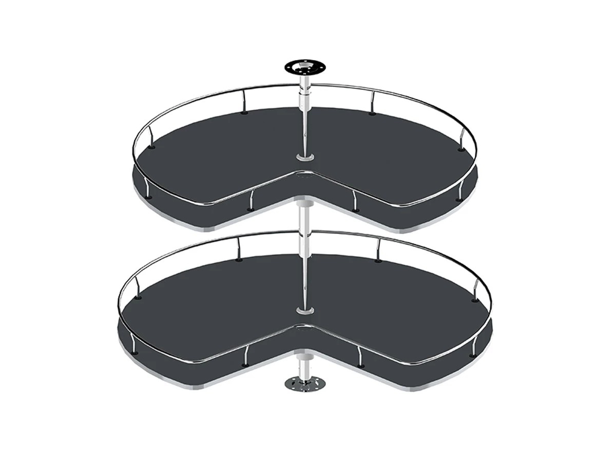 Otočná polica 3/4 fi750 Chróm/Grafit Mono Otočná polica 3/4 fi750 Chróm/Grafit 