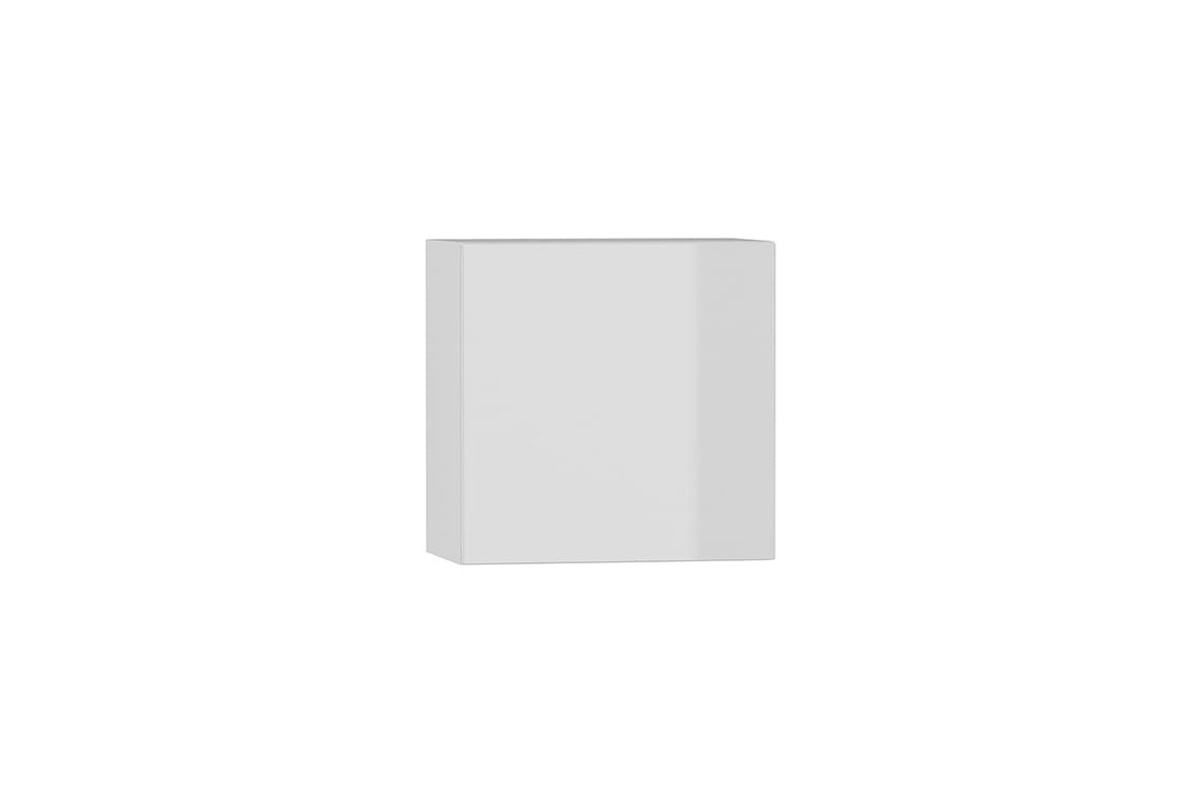 Polica na stenu s dvierkami Alaska AAP -2 biely lesk / biely mat Polica zamykana závesná 