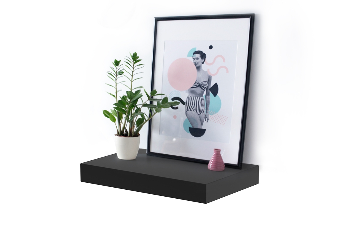 Závěsná police Loftia 40 cm - černá mat Police závěsná Doze 40 cm 