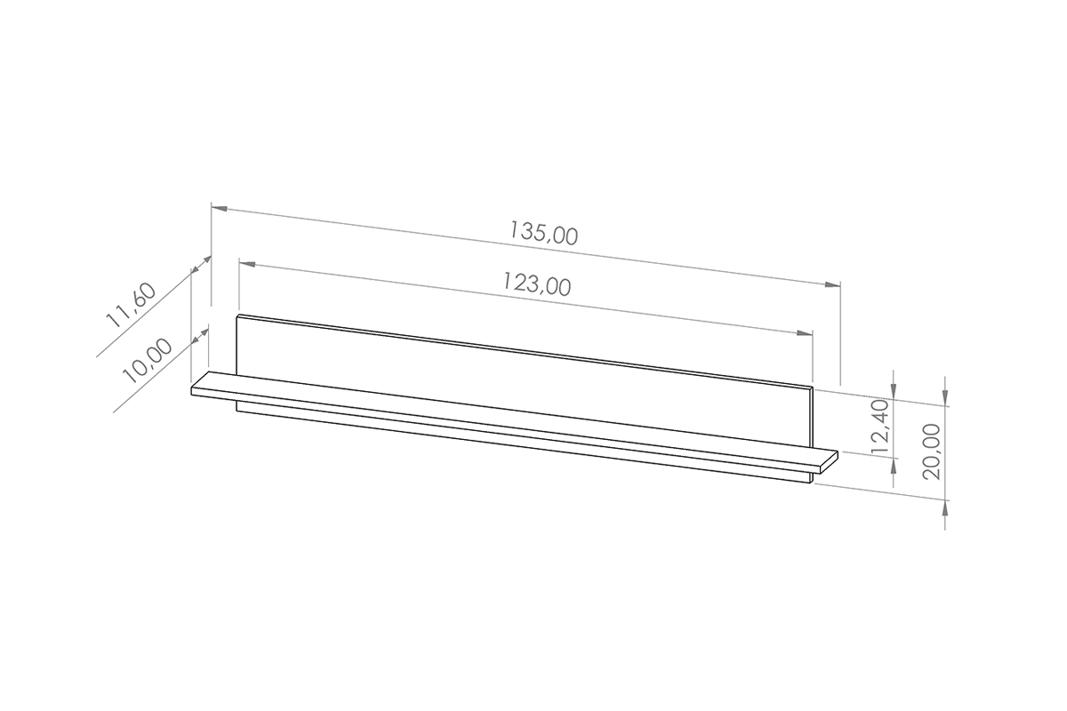 Polica na stenu Kastelio - brandy castello Polica Kastelio