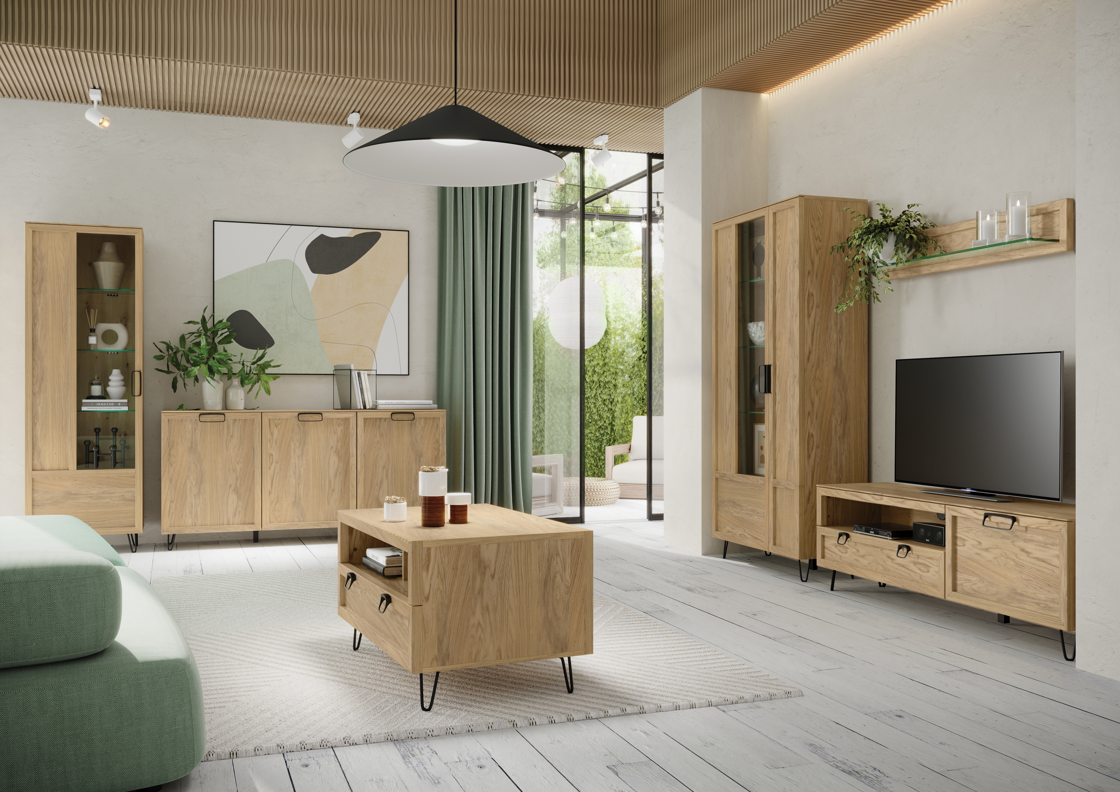 Nástěnná police Limbo 35 120 cm - dub artisan police závěsná Limbo 35 120 cm - dub artisan