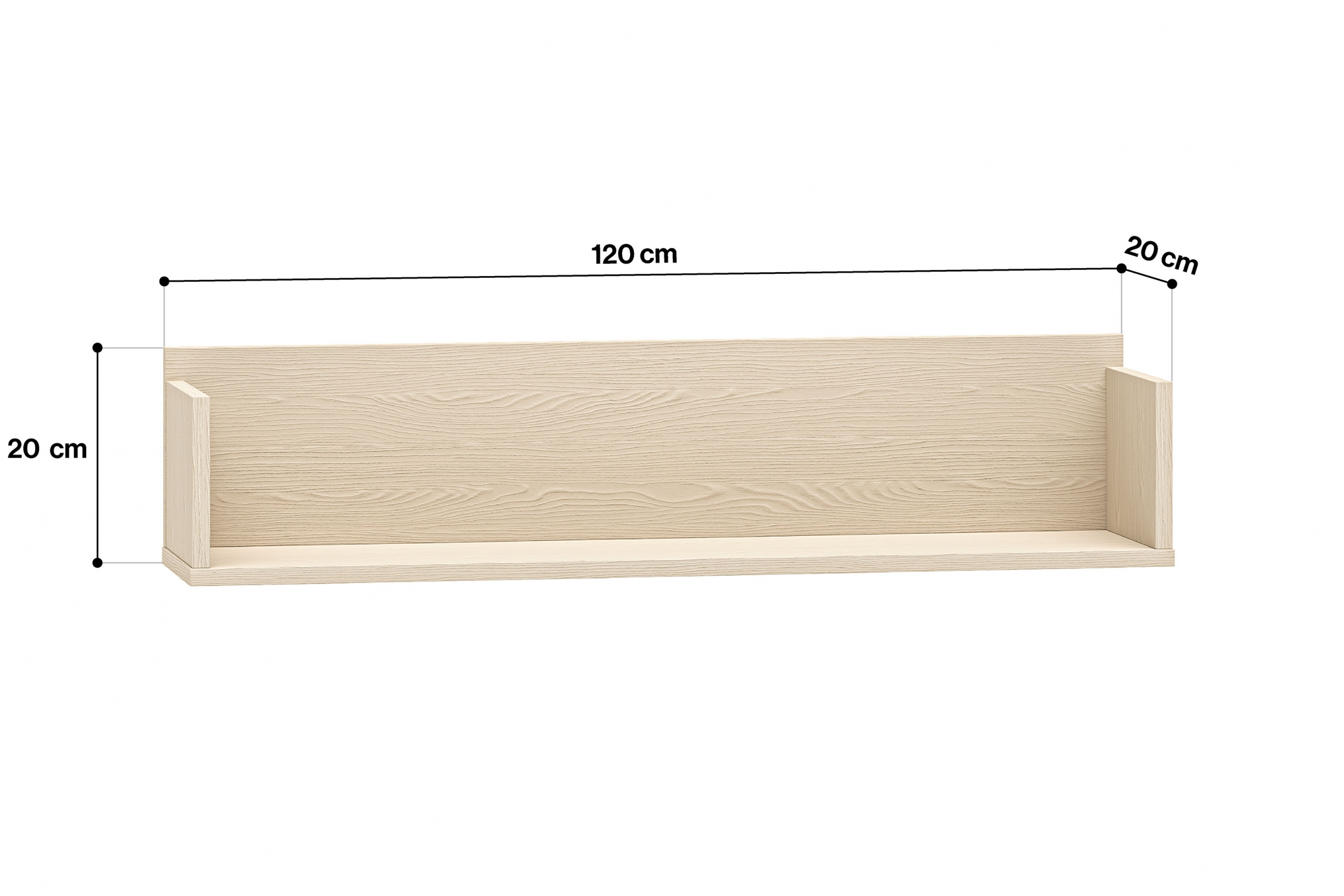 Závěsná police Marla 90 cm - pouštní písek police závěsná Marla 90 cm - piasek pustyni