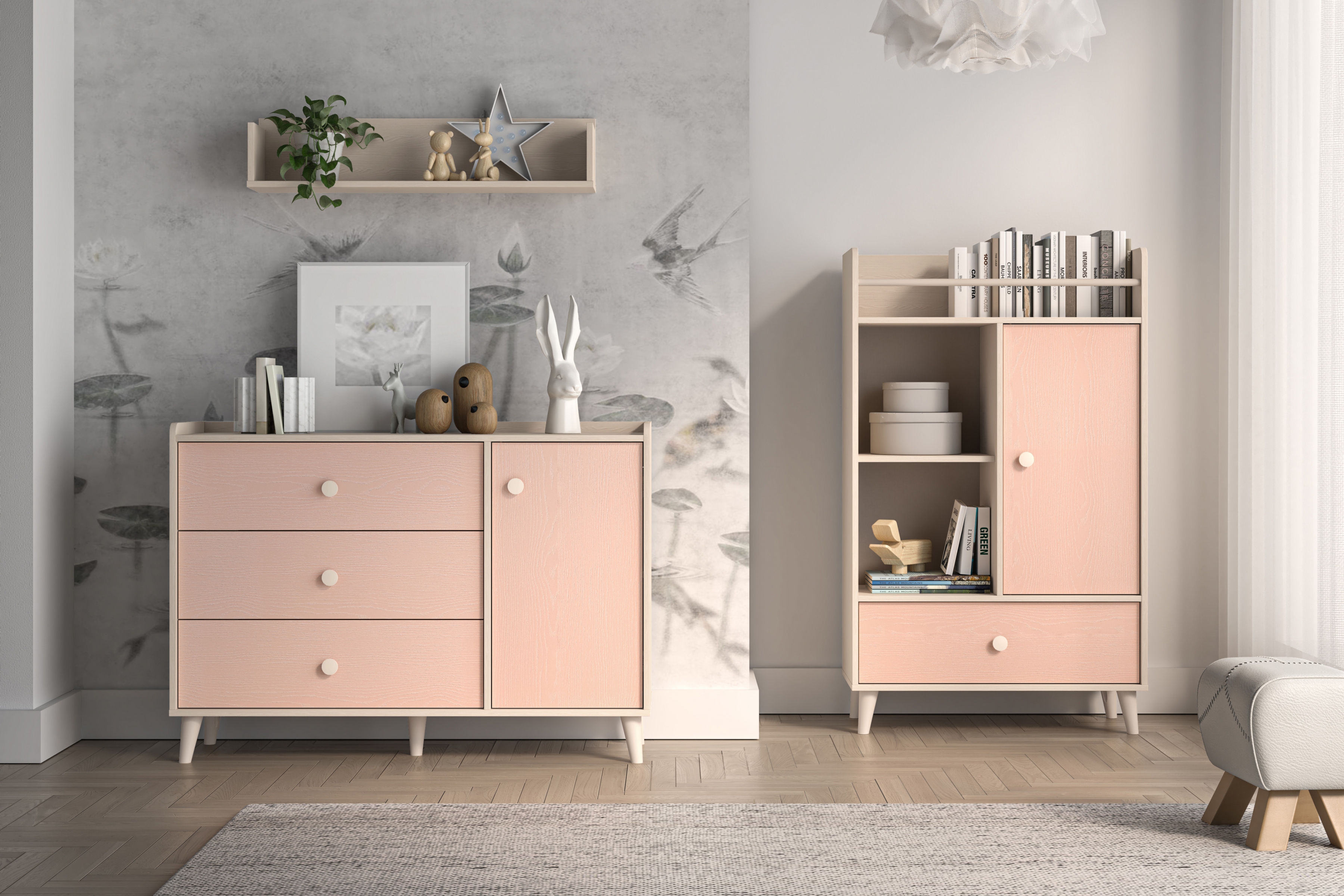 Závěsná police Marla 90 cm - pouštní písek police závěsná Marla 90 cm - piasek pustyni