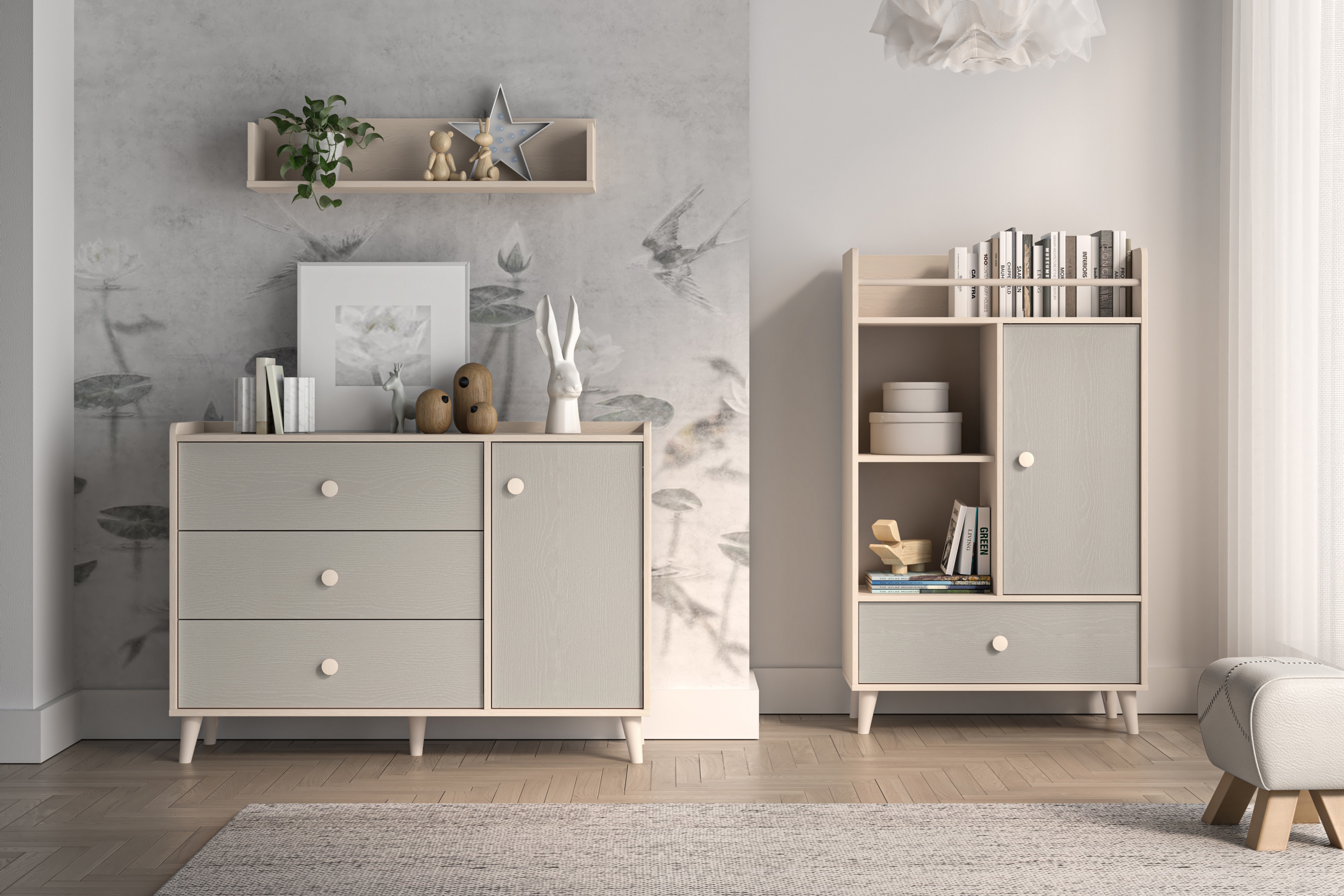 Závěsná police Marla 90 cm - pouštní písek police závěsná Marla 90 cm - piasek pustyni