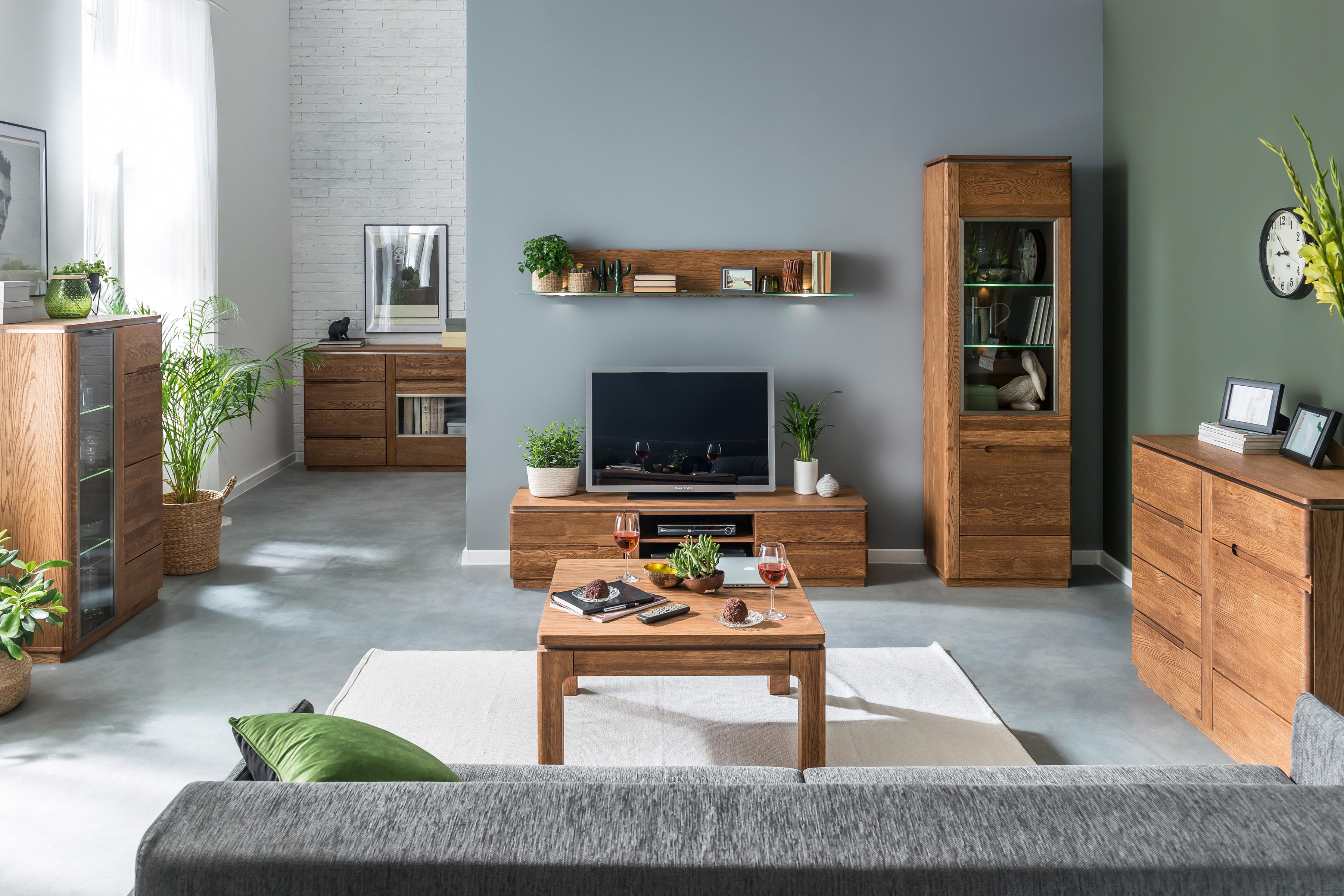 Montenegro 34 - krátka Polica na stenu Polica závesná Montenegro 34 - 108 cm - Dub Rustikálny