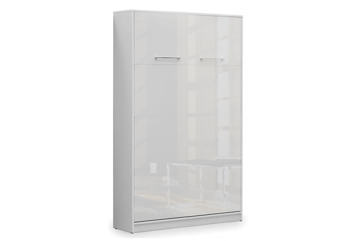Sklápacia posteľ Basic vertikálna - 120x200 cm - biely lesk Sklápacia posteľ 90x200 New Elegance
