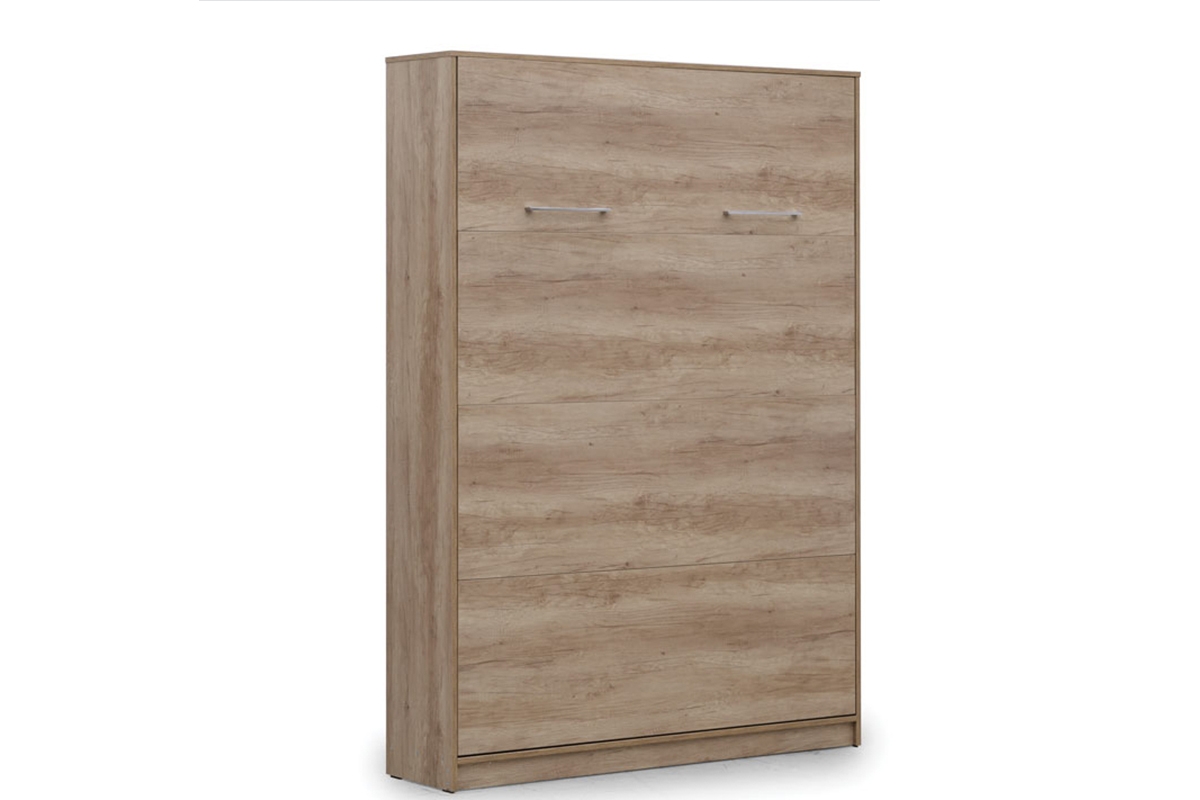 Sklápacia posteľ Basic vertikálna - 140x200 cm - svetlý dub sonoma Zložená posteľ