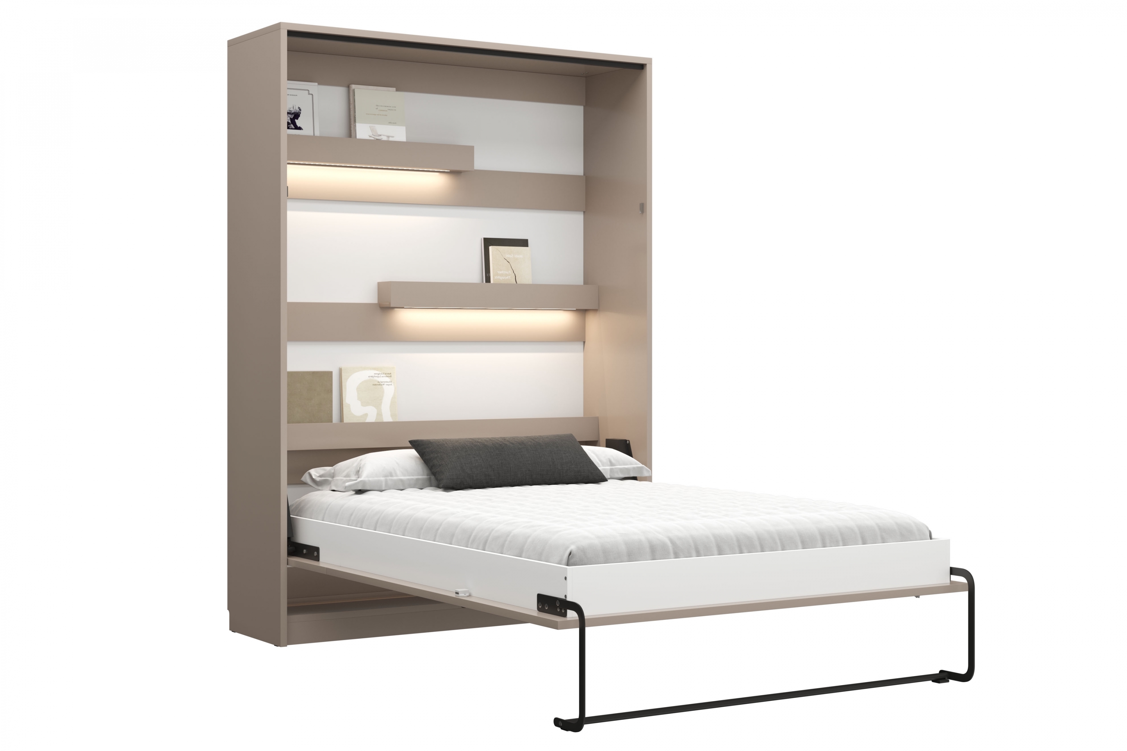 Vertikálna sklápacia posteľ Genius 140x200 s písacím stolom - congo / kašmír Polkotapczan vertikálny Genius 140x200 s písacím stolom - congo / kašmír