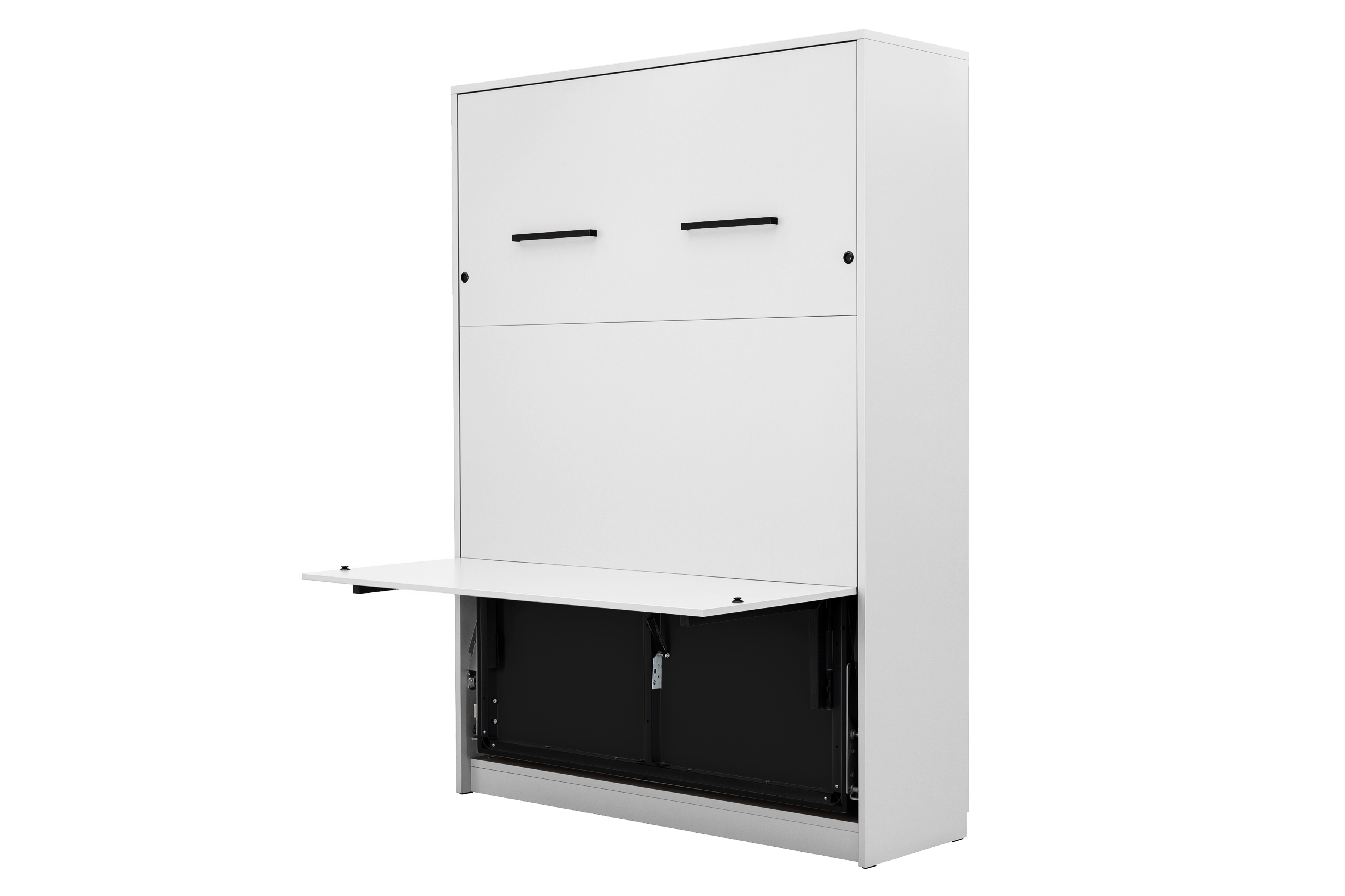 Vertikálna sklápacia posteľ Genius 140x200 s písacím stolom - biely mat Polkotapczan vertikálny Genius 140x200 s písacím stolom - biely mat