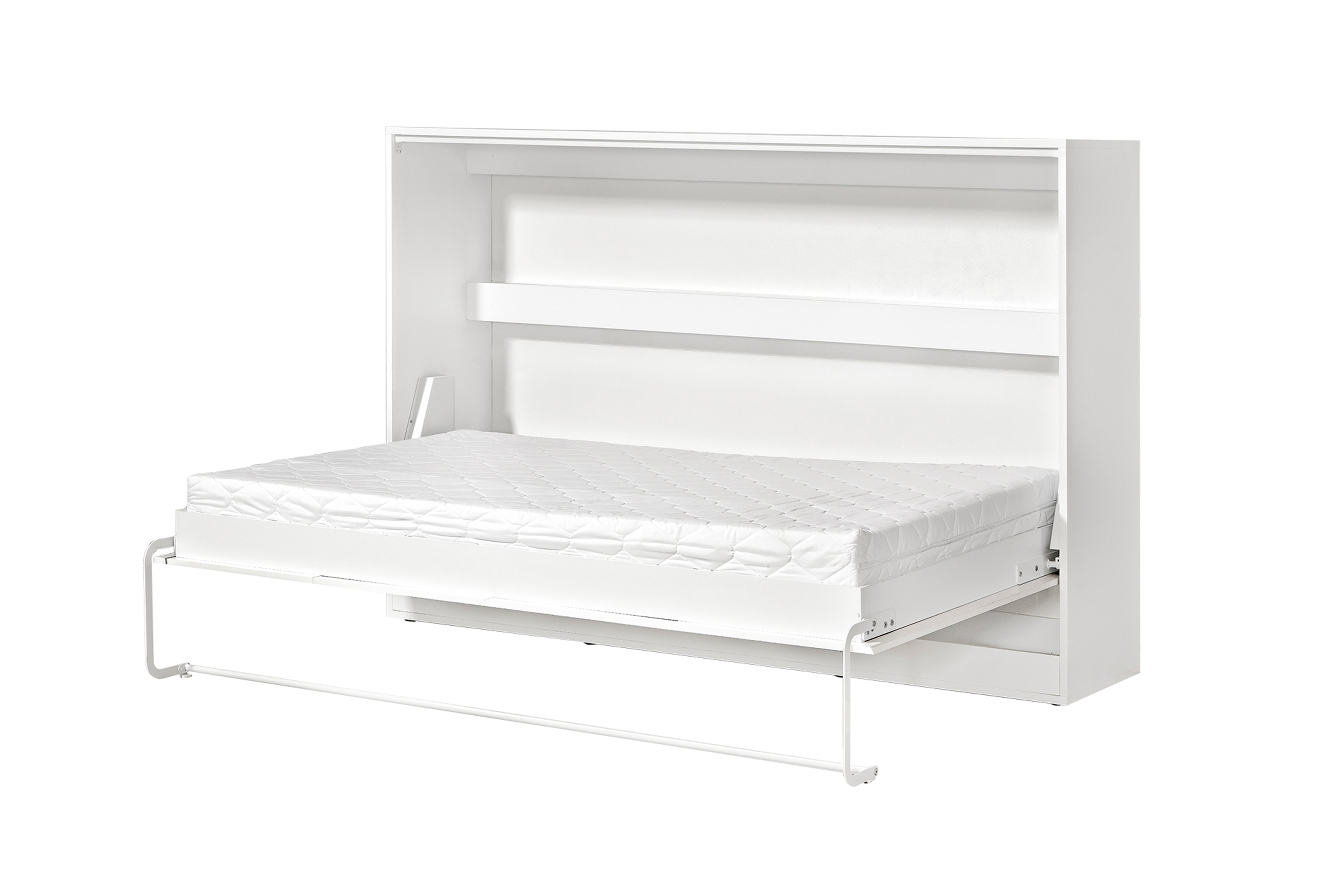 Sklápacia posteľ Lomaro H - 120x200 cm - biela / čierna úchytka Polkotapczan horizontálny Lomaro 120x200 - Biely / Úchytka Čierny