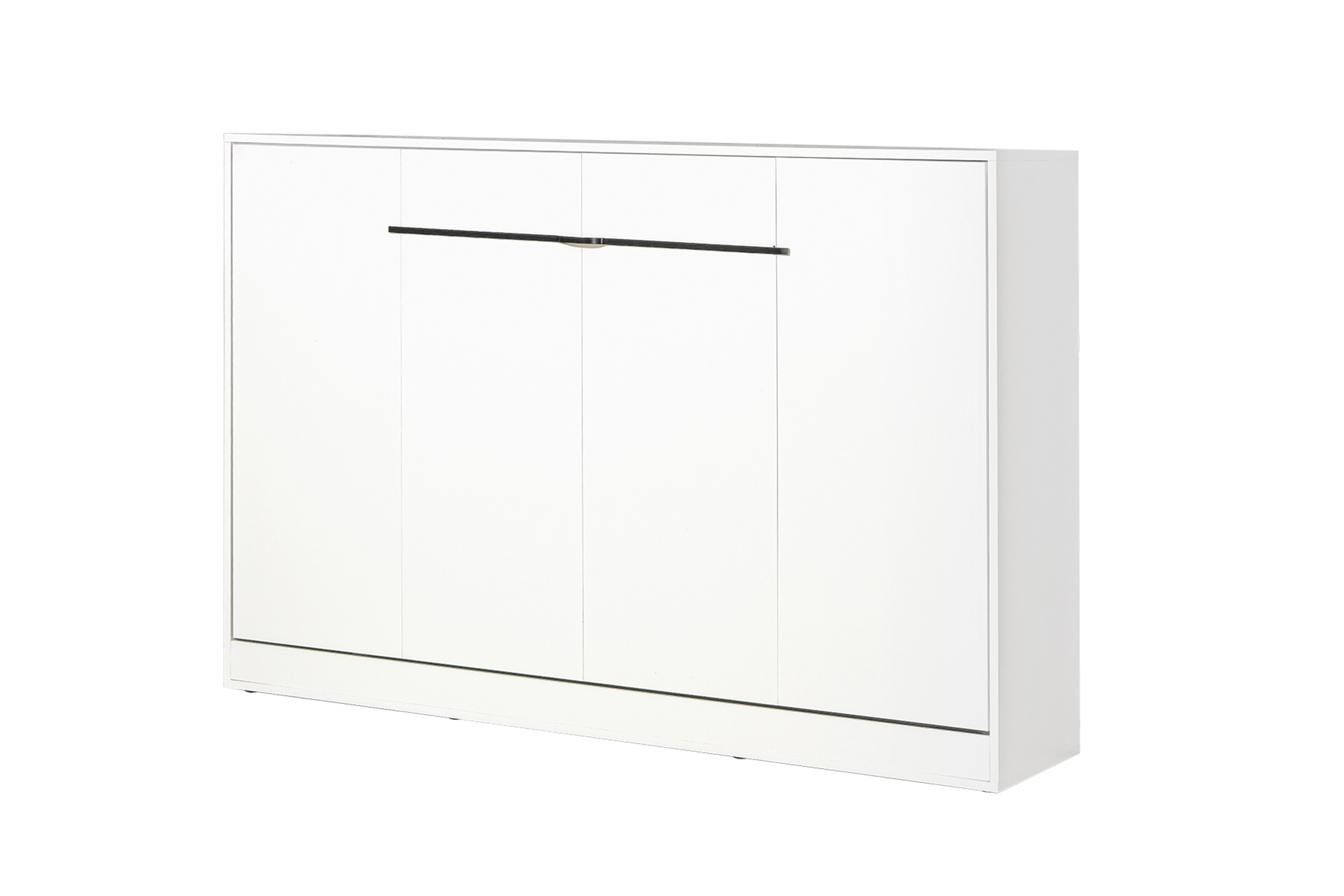 Sklápacia posteľ Lomaro H - 120x200 cm - biela / čierna úchytka Polkotapczan horizontálny Lomaro 120x200 - Biely / Úchytka Čierny