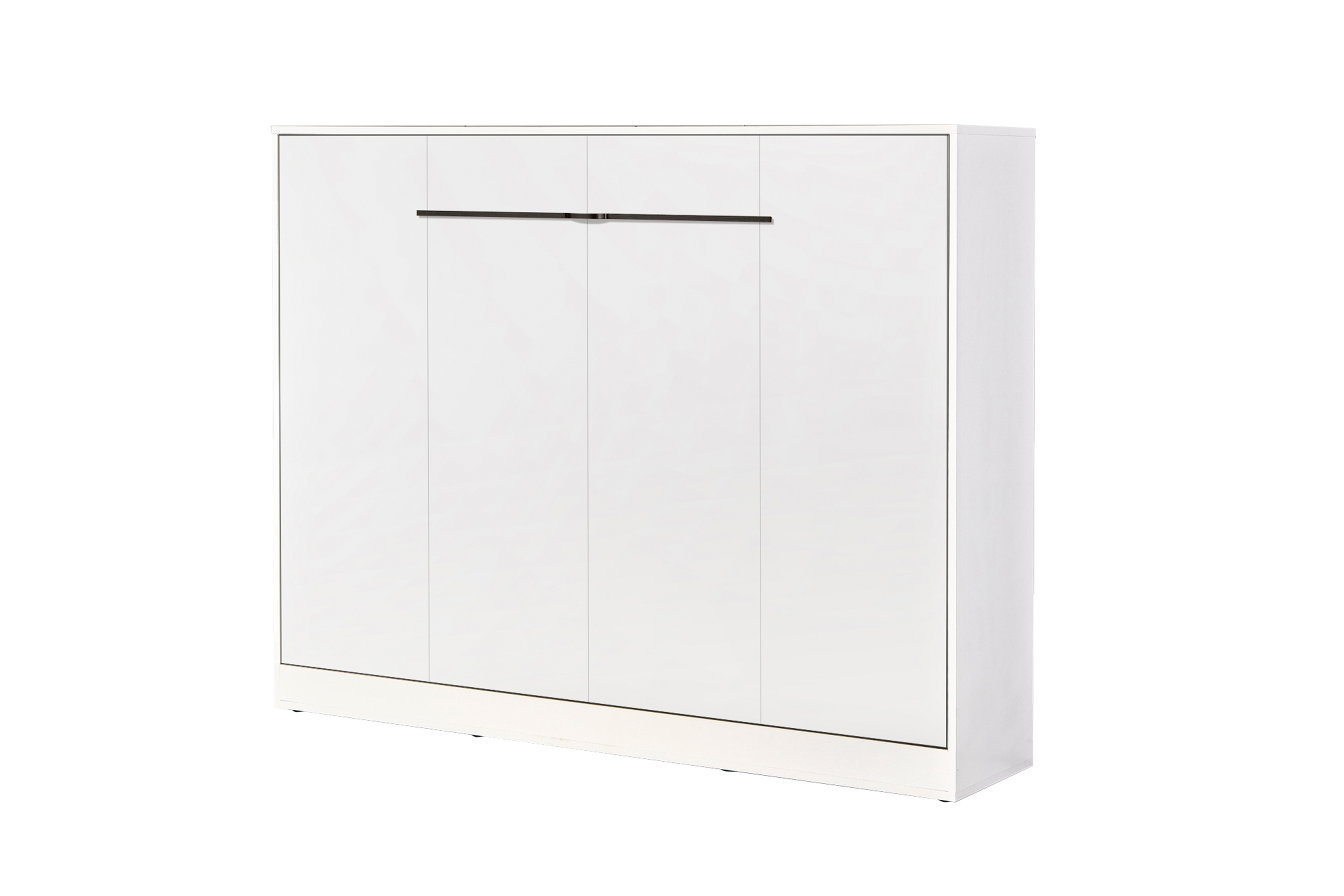 Sklápacia posteľ Lomaro H - 140x200 cm - biela / čierna úchytka Polkotapczan horizontálny Lomaro 140x200 - Biely / Úchytka Čierny 