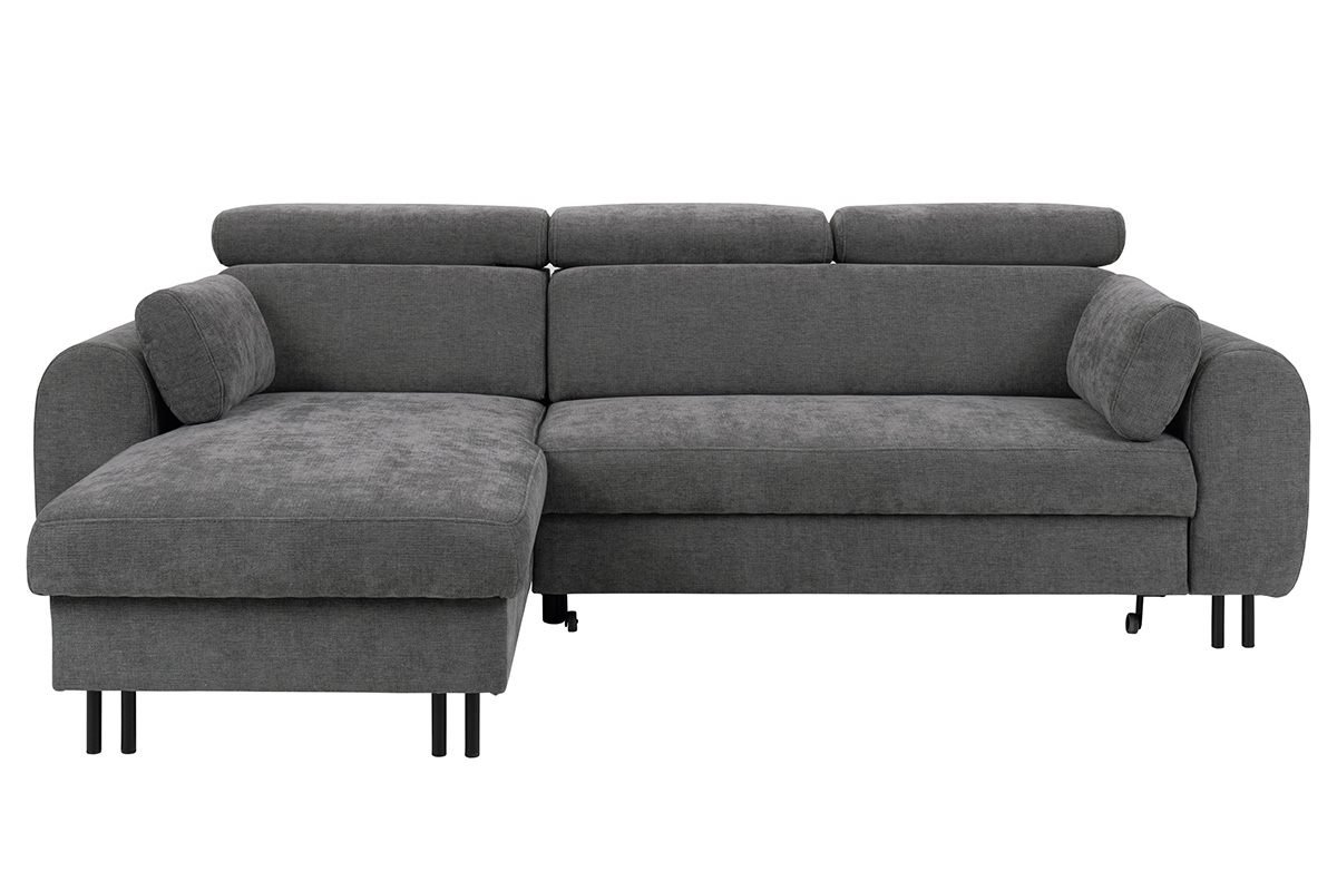 Rozkládací rohová sedací souprava Porto na kovových nožkách Rohová sedací souprava s funkcí spaní Porto na kovové podstavě  - předek