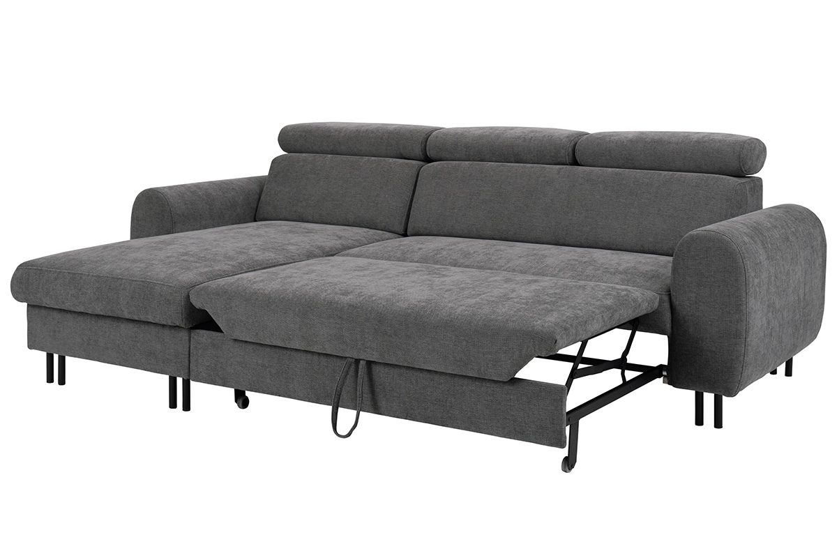 Rozkládací rohová sedací souprava Porto na kovových nožkách Rohová sedací souprava s funkcí spaní Porto na kovové podstavě - powierzchnia spaní