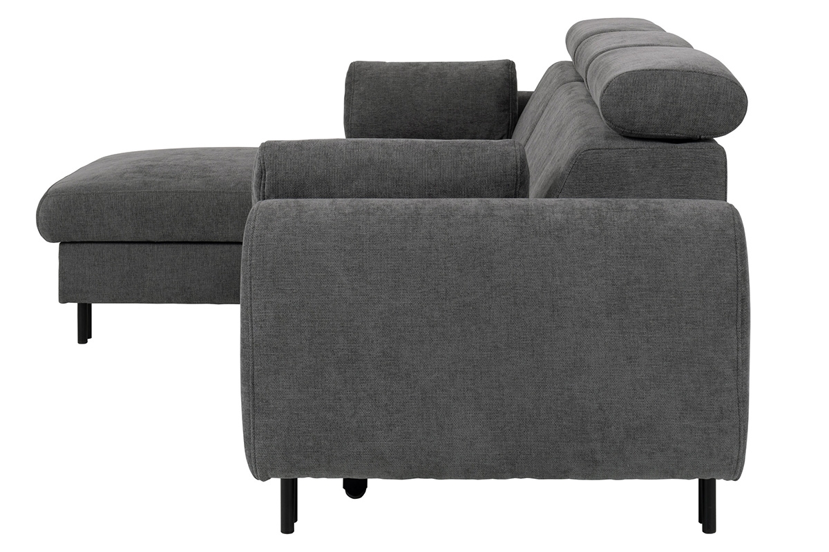Rozkládací rohová sedací souprava Porto na kovových nožkách Rohová sedací souprava s funkcí spaní Porto na kovové podstavě - bok