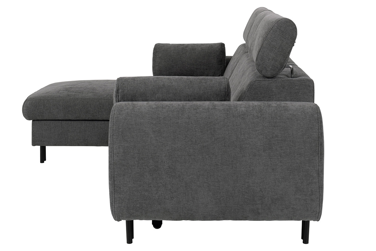 Rozkládací rohová sedací souprava Porto na kovových nožkách Rohová sedací souprava s funkcí spaní Porto na kovové podstavě - funkční konstrukcja