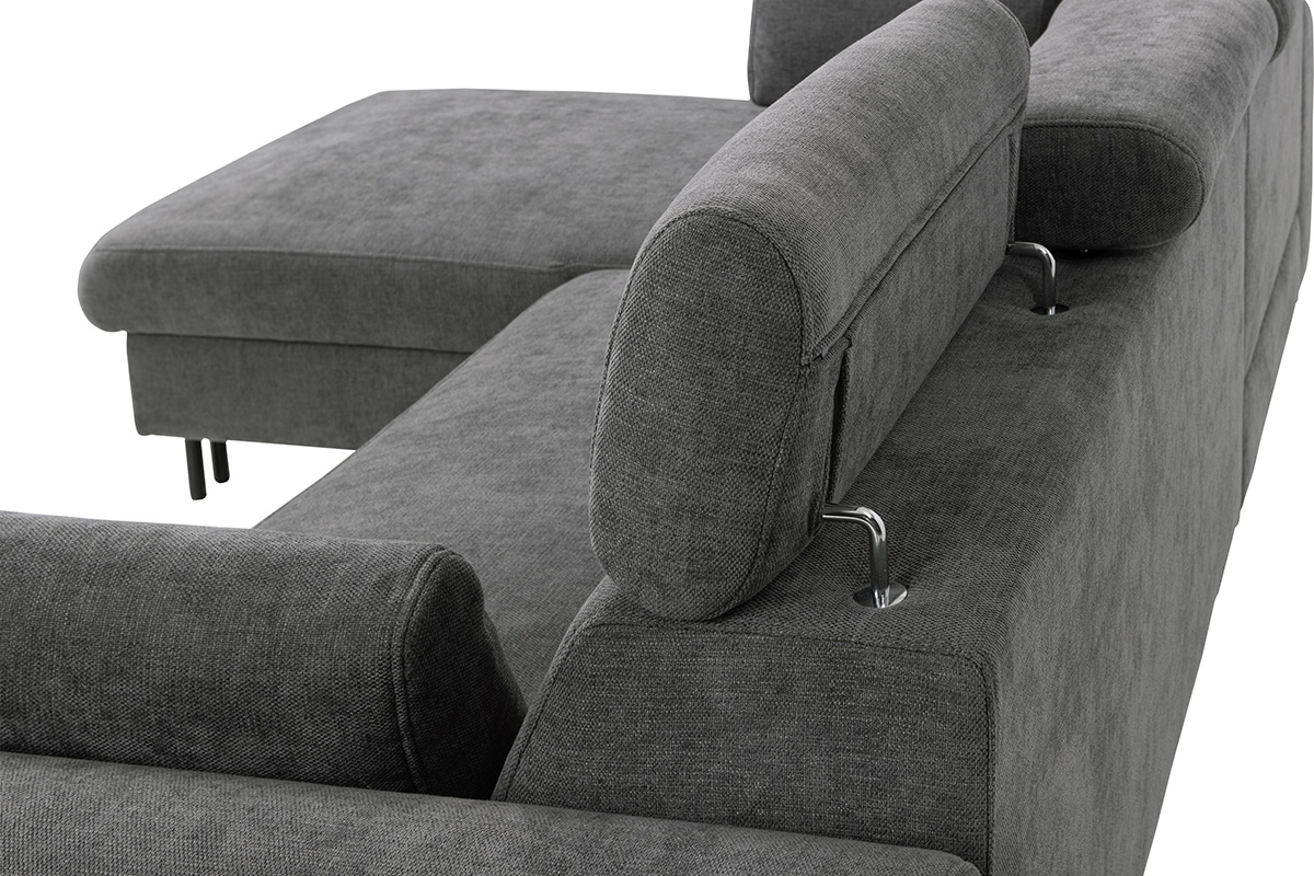 Rozkládací rohová sedací souprava Porto na kovových nožkách Rohová sedací souprava s funkcí spaní Porto na kovové podstavě  - detal