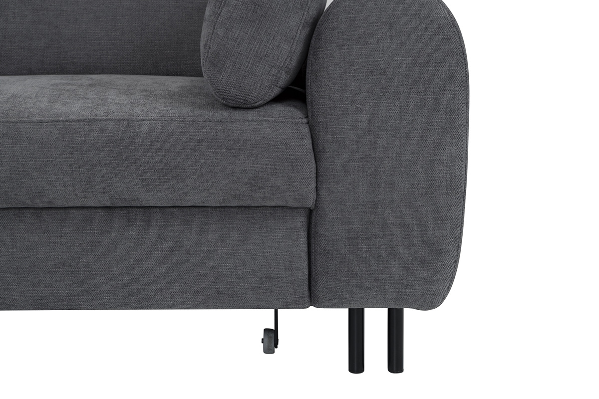 Rozkládací rohová sedací souprava Porto na kovových nožkách Rohová sedací souprava s funkcí spaní Porto na kovové podstavě - ocelové Nohy