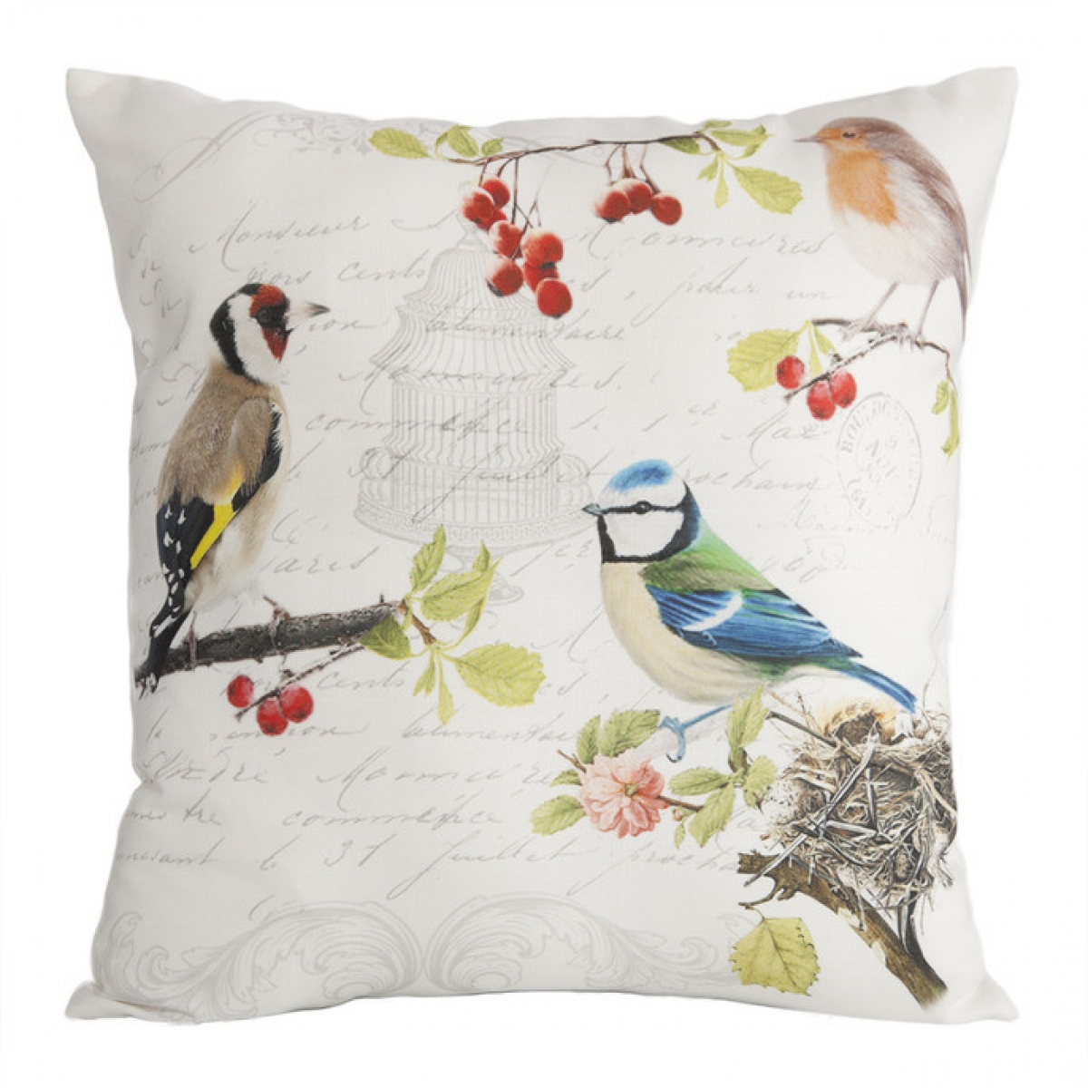 Dekoratívna obliečka na vankúš NATURA 3 45X45 Biely Dekoratívna obliečka na vankúš z kolorowym nadrukiem NATURA 3 45X45 Biely