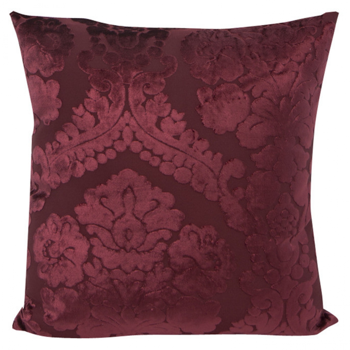 Dekoratívna obliečka na vankúš so vzorom JULIA 45x45 bordová Dekoratívna obliečka na vankúš z wytloczonym wzorem JULIA 45x45 bordová