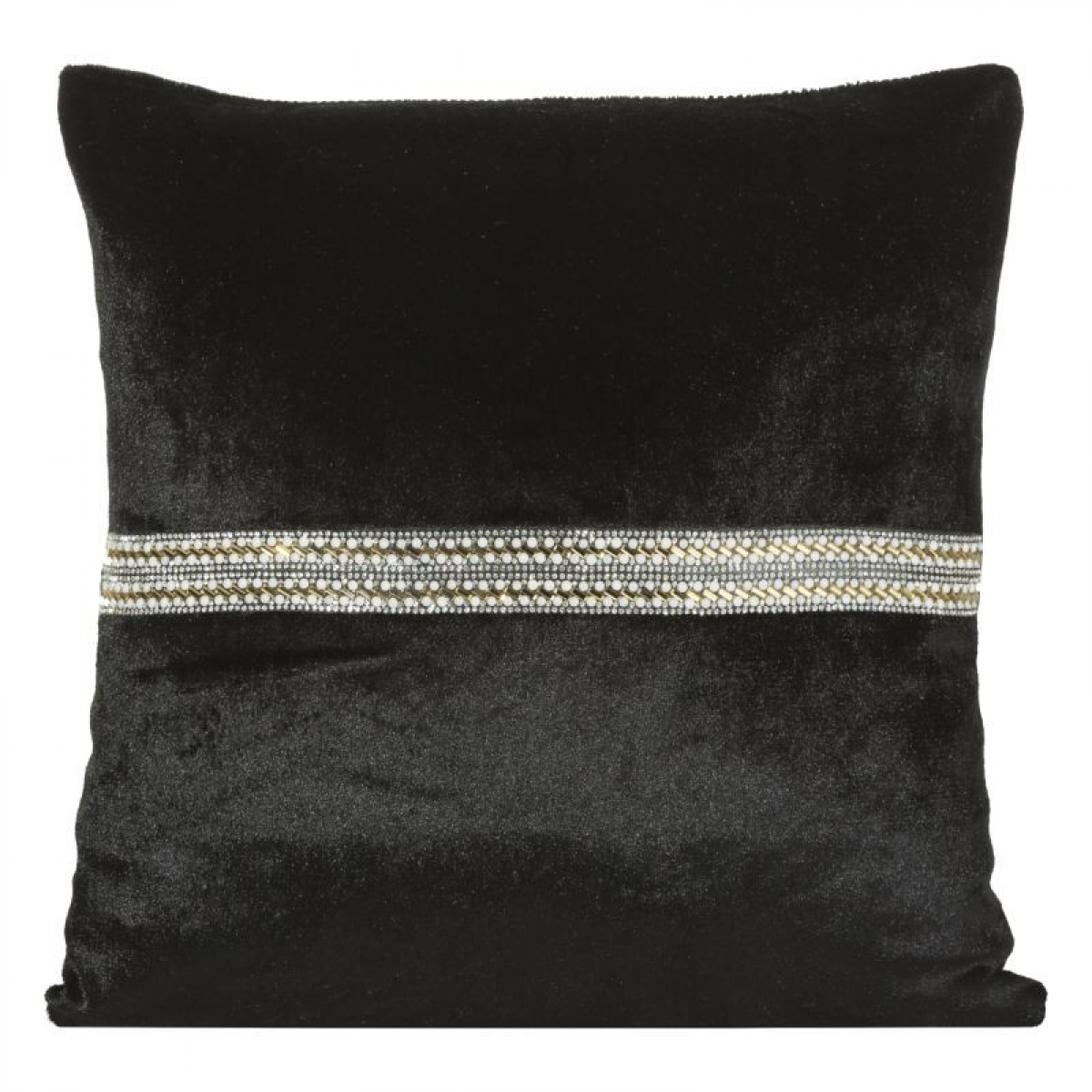 Dekorativní povlak na polštář Allison s ornamenty 40x40 cm - černý Dekorativní povlak na polštář s ornamenty