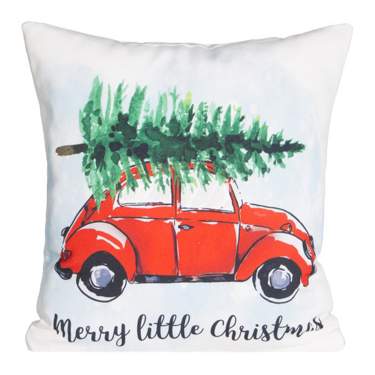 Vianočná obliečka na vankúš CAR 40X40 - biela Vánoční povlak na polštář CAR 40X40 Biely