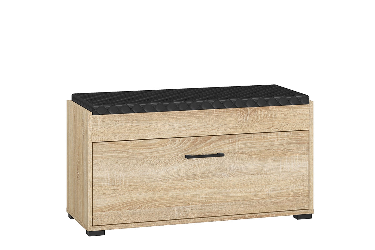 Skrinka na topánky Migoz 05 s výklopnými dvierkami a zdvíhacím sedákom - svetlá sonoma Skrinka na topánky