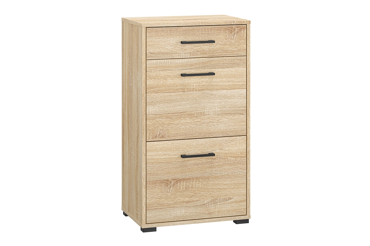 Botník Migoz 50 cm s výklopnými dvířky a zásuvkou - dub sonoma světlý Skříňka na boty