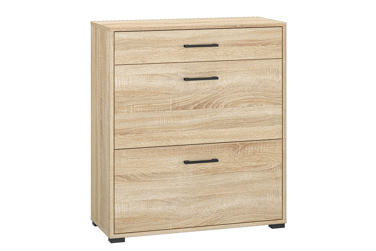 Botník Migoz 80 cm s výklopnými dvířky a zásuvkou - dub sonoma světlý Skříňka pro obývacího pokoje