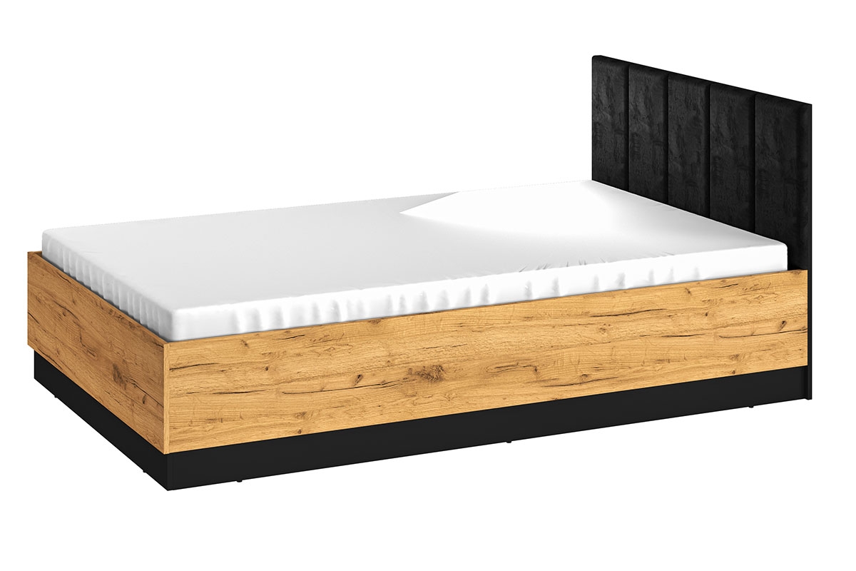 Postel Kawana pro mládež 120x200 s rámem - černá / dub craft Postel pro mládež 120x200 ze stelazem Colt 09 - Černý / craft Podstavec - Matrace