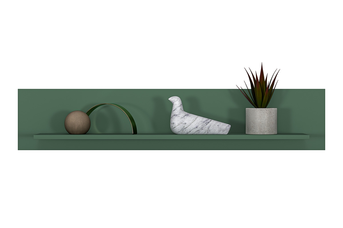 Nástěnná police Euras 08 - 120 cm - labrador zielona police závěsná