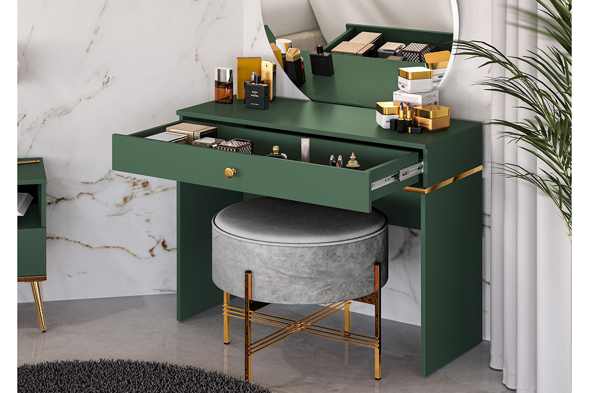 Toaletný stolík Euras 09 so zásuvkou - labrador Zelené Nábytok forest