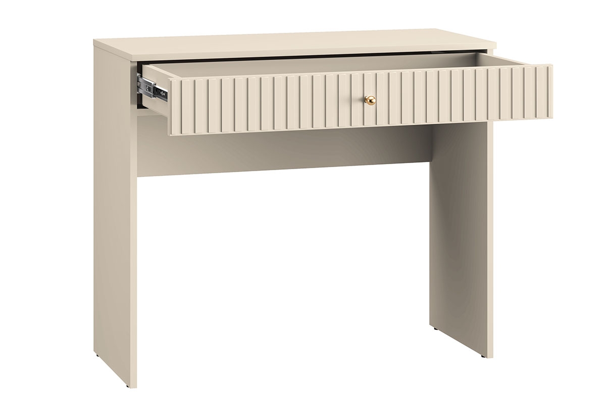 Toaletní stolek Jamuzi 92 cm - kašmírová / černé nožky Béžová Toaletní stolek se zásuvkou