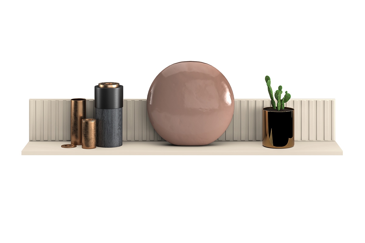 Polica závesná Jamuzi 120 cm - kašmír kašmír Polica závesná