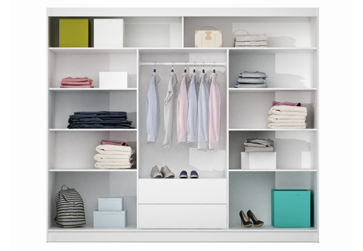 Skříň Preston 250 cm - bílá skříň preston 250 cm