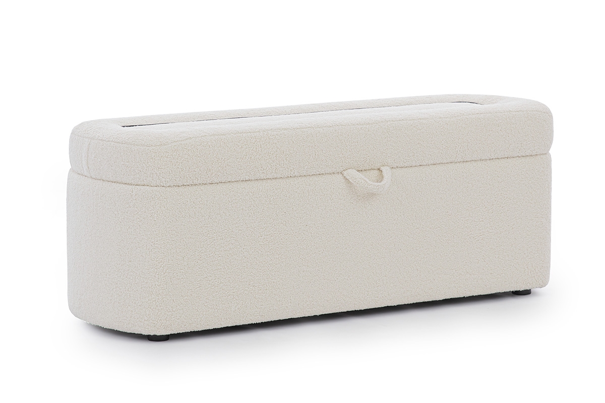 Puf čalúnená Nello priestorná Taburet do  spálne 