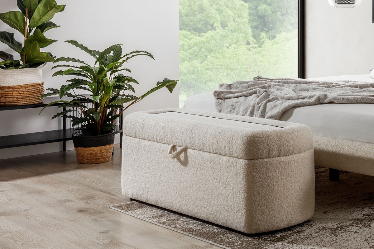 Puf čalúnená Nello szeroka Taburet