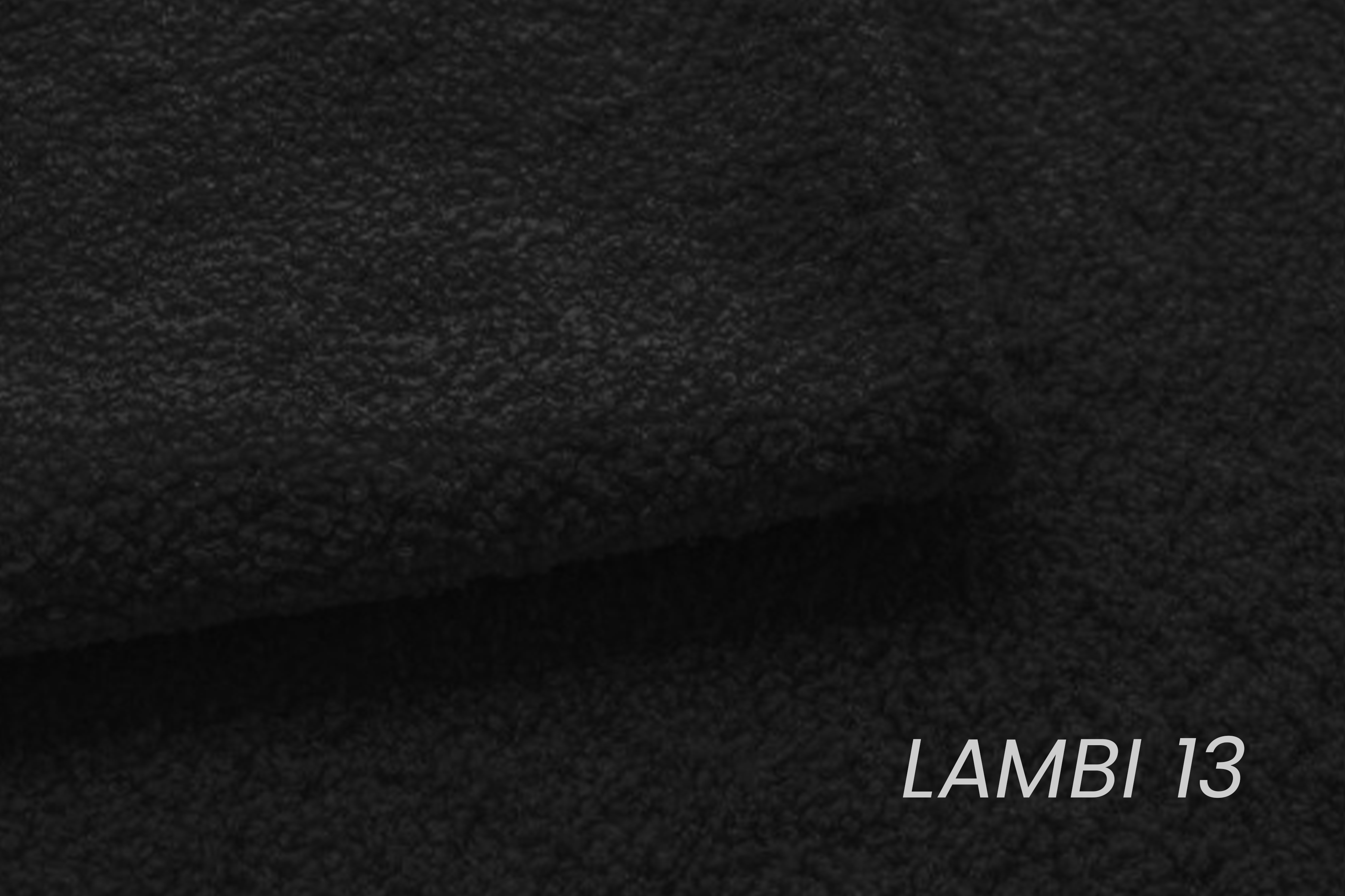 Taburet prošívaný Nordic - černá boucle Lambi 13 / nožky buk Taburet došívaná Ušák Skandynawski Nordic - černá boucle Lambi 13 / buk 