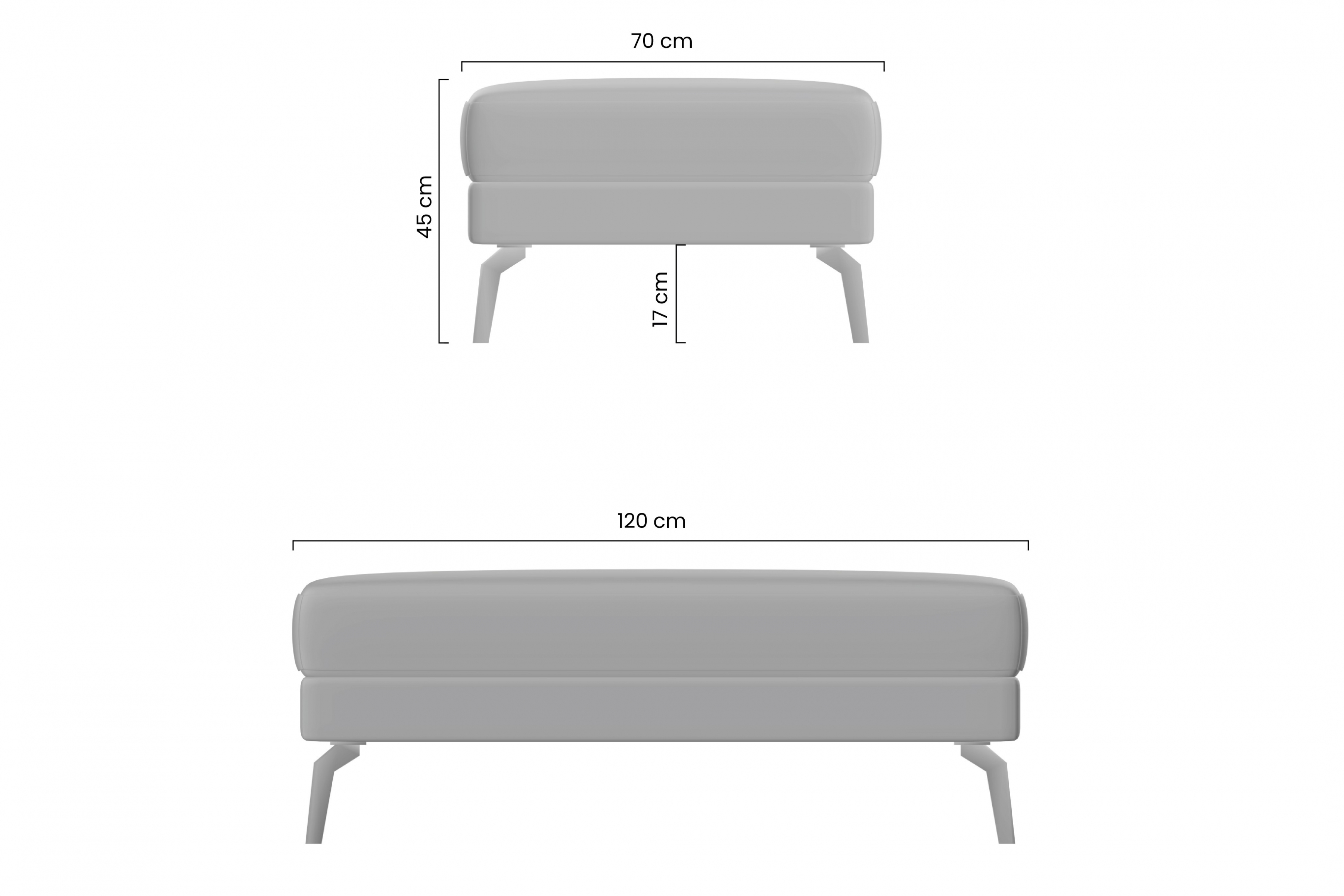 Taburetka Elentio - Find me 12 Taburet čalúnená Elentio - červený šenil Find me 12 - Rozmery