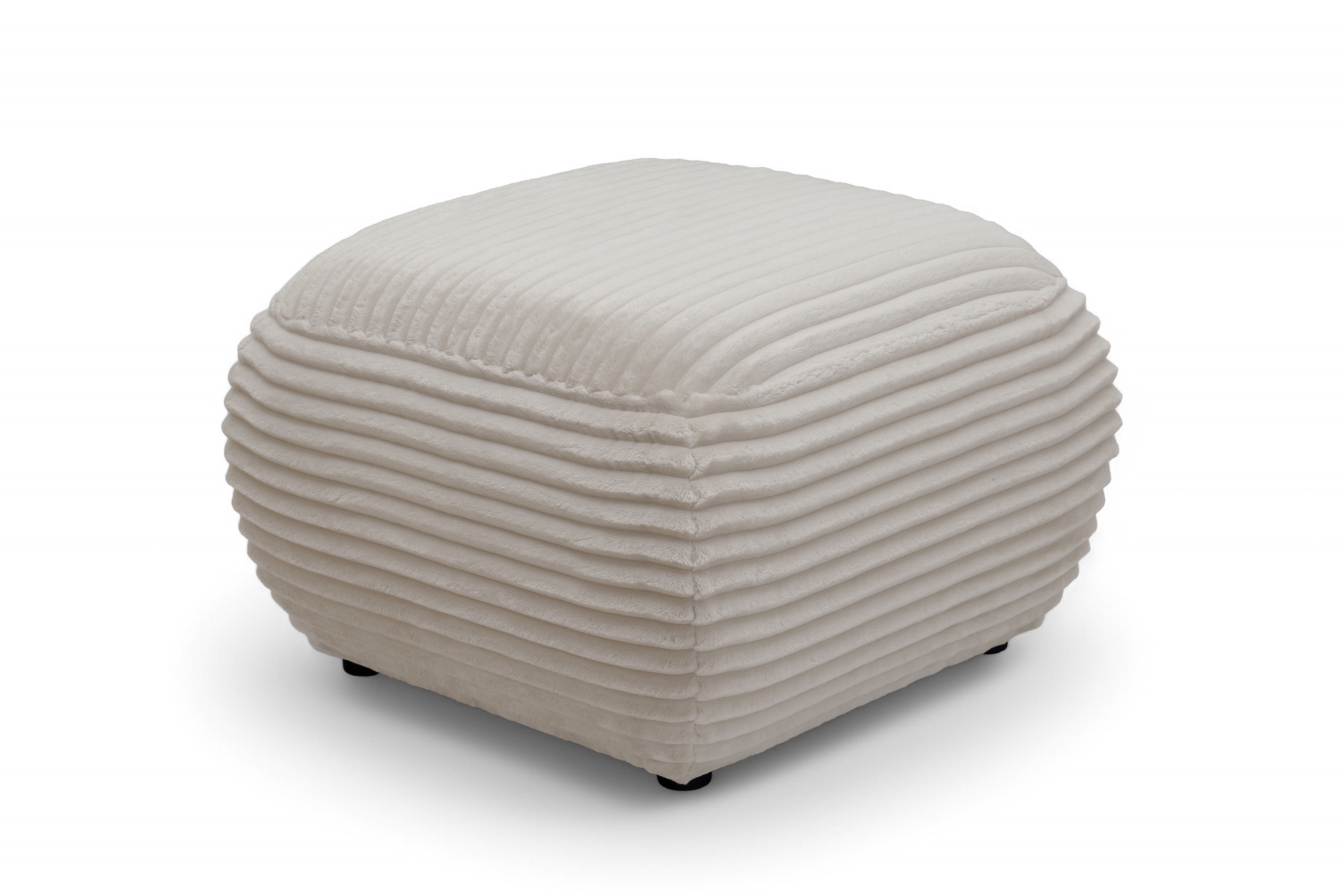 Pufa Lotulis - krémový plyš Tilia 03 Taburet čalúnená Lotulis - Krémový plusz Tilia 03