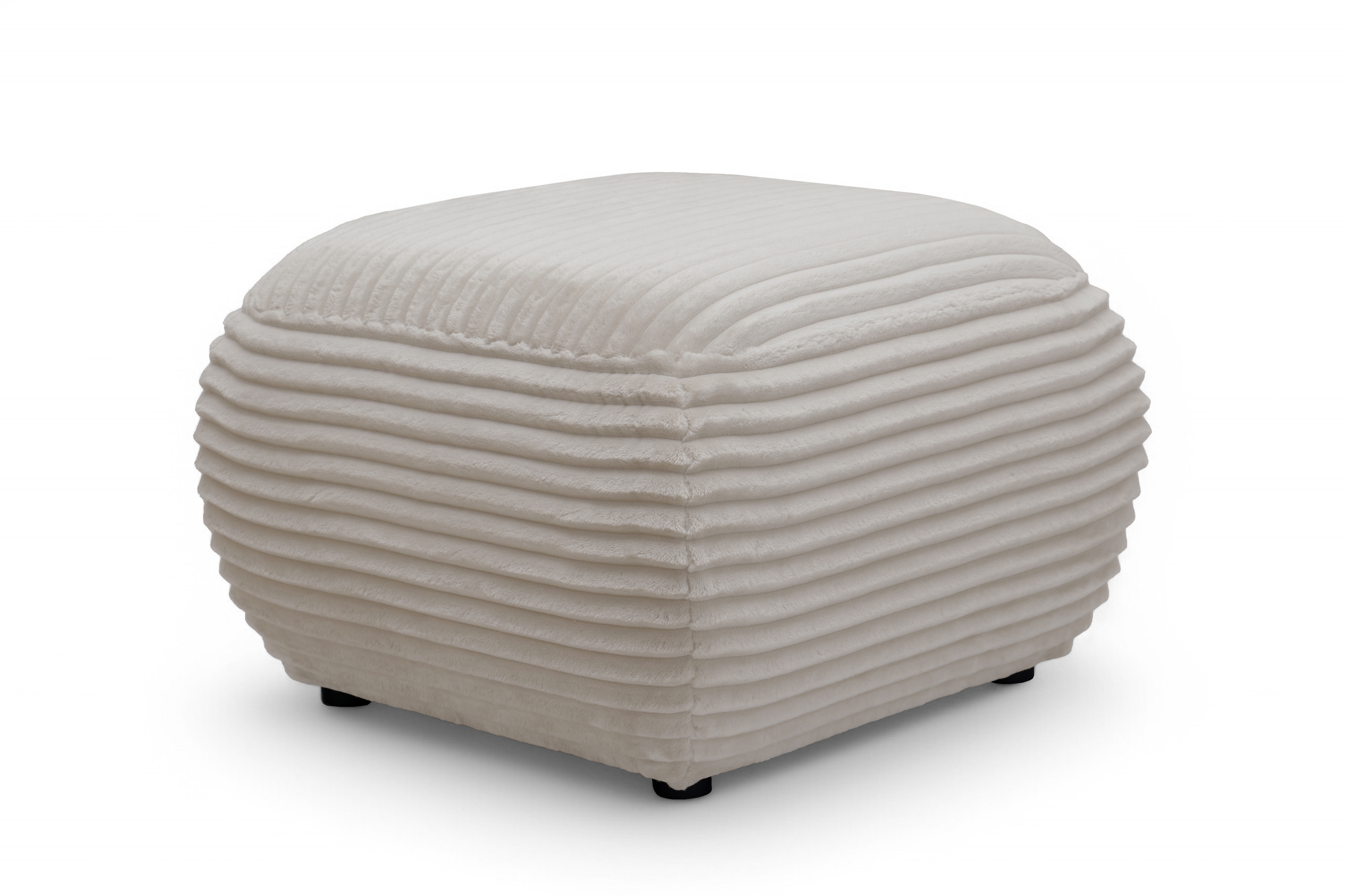 Pufa Lotulis - krémový plyš Tilia 03 Taburet čalúnená Lotulis - Krémový plusz Tilia 03