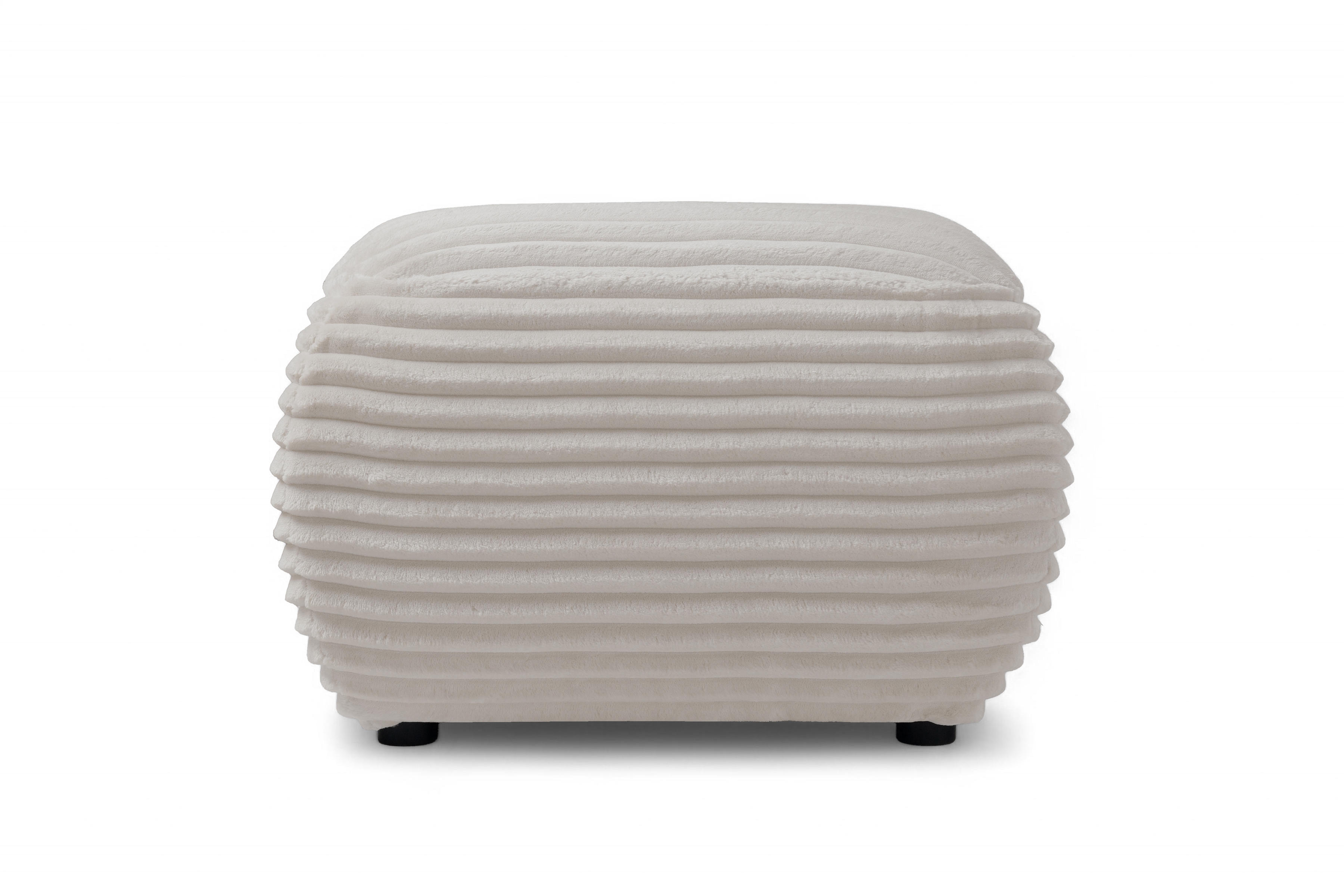 Pufa Lotulis - krémový plyš Tilia 03 Taburet čalúnená Lotulis - Krémový plusz Tilia 03