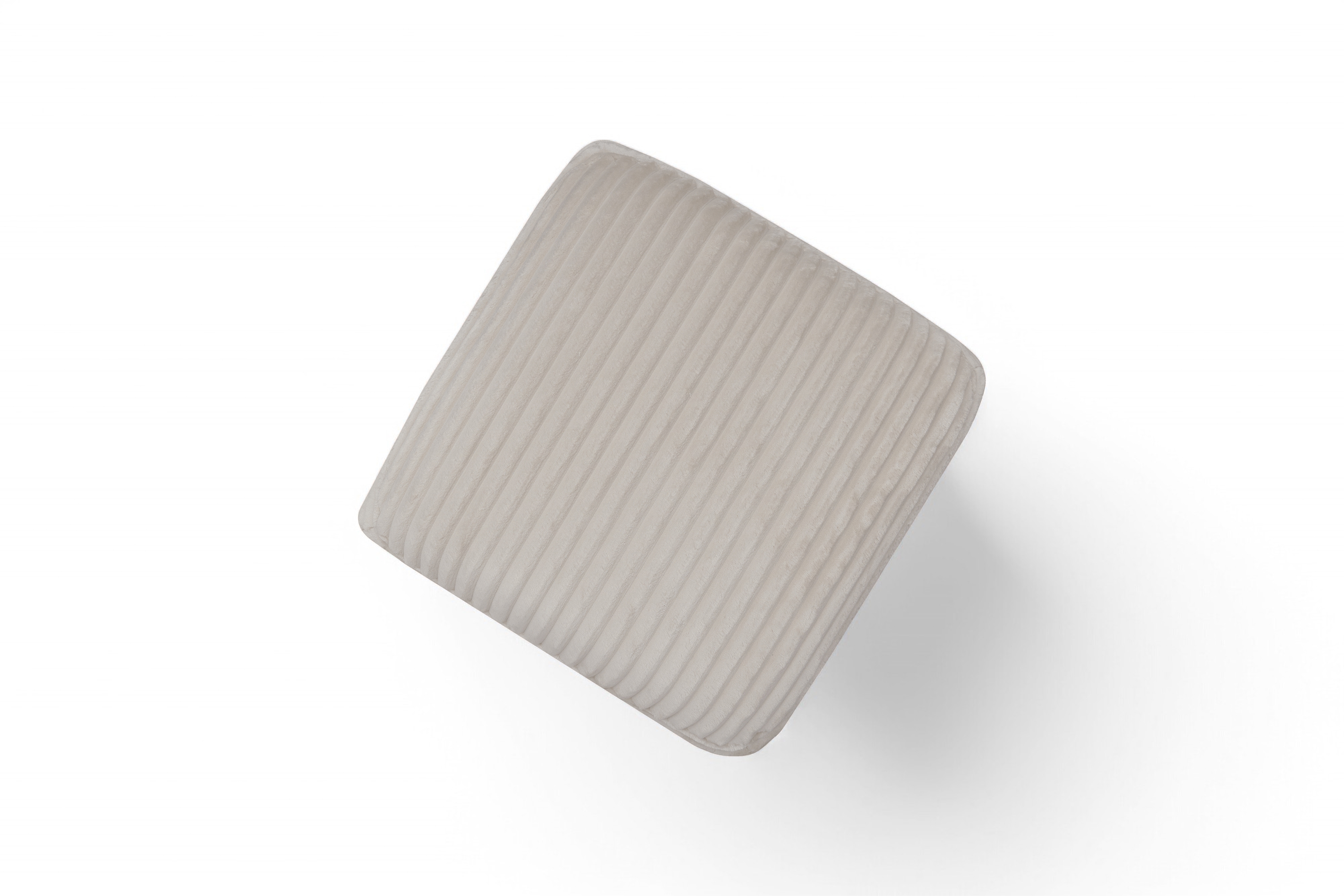 Pufa Lotulis - krémový plyš Tilia 03 Taburet čalúnená Lotulis - Krémový plusz Tilia 03